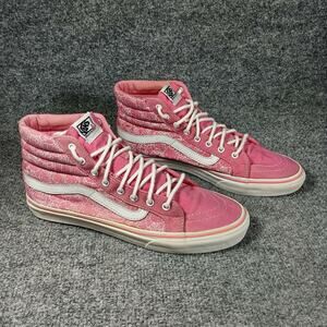 Vans Sk8-Hi Shoes Women 10 Pink Hello Kitty High Top Sneakers